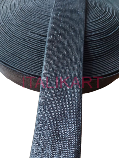 Elastic Tricotat 4 cm Negru Fir Lurex 052, ITALIKART